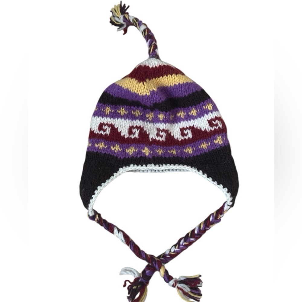 Multicolor Knit Wool Hat sz. OS